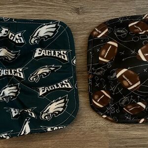 Philadelphia Eagles Themed Quilted Bowl Cozy Set of 2